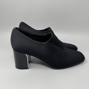 Donald Pliner Women's Chelsie Crepe Elastic Heeled Bootie Black Size 8.5